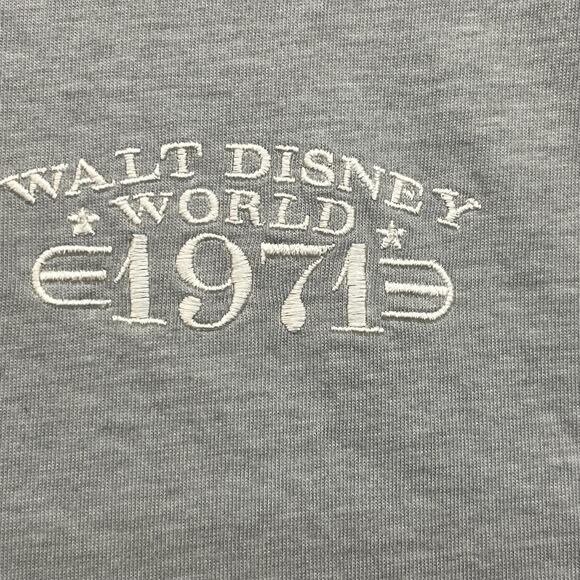 Disney Parks Walt Disney World Polo Shirt Mens XL Gray 1971 Vintage Logo Golf - Picture 5 of 11